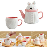 Maxbell Novelty Tea Pot Tableware Tea Service Set for Anniversary Birthday Weddding Tea Cup