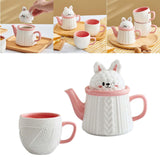 Maxbell Novelty Tea Pot Tableware Tea Service Set for Anniversary Birthday Weddding Tea Cup