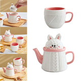 Maxbell Novelty Tea Pot Tableware Tea Service Set for Anniversary Birthday Weddding Tea Cup