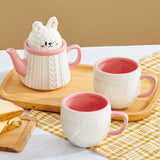 Maxbell Novelty Tea Pot Tableware Tea Service Set for Anniversary Birthday Weddding Tea Cup