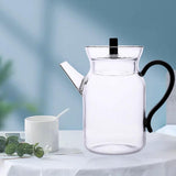 Maxbell Kitchen Glass Pitcher with Lid 350 ml Brewer Ice Drip Coffee Pot for Bar Black