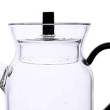 Maxbell Kitchen Glass Pitcher with Lid 350 ml Brewer Ice Drip Coffee Pot for Bar Black