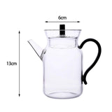 Maxbell Kitchen Glass Pitcher with Lid 350 ml Brewer Ice Drip Coffee Pot for Bar Black