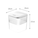 Maxbell Push Type Storage Bucket Dispenser Multifunctional Clear for Kitchen L
