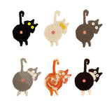 Maxbell Cute Coffee and Tea Drink Coaster Drink Mat for Table Drinks Decor Black