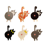 Maxbell Cute Coffee and Tea Drink Coaster Drink Mat for Table Drinks Decor Black