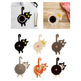 Maxbell Cute Coffee and Tea Drink Coaster Drink Mat for Table Drinks Decor Black