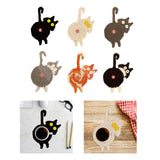 Maxbell Cute Coffee and Tea Drink Coaster Drink Mat for Table Drinks Decor Black