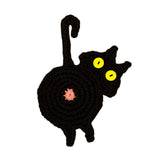 Maxbell Cute Coffee and Tea Drink Coaster Drink Mat for Table Drinks Decor Black