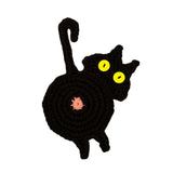 Maxbell Cute Coffee and Tea Drink Coaster Drink Mat for Table Drinks Decor Black