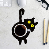 Maxbell Cute Coffee and Tea Drink Coaster Drink Mat for Table Drinks Decor Black