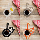 Maxbell Cute Coffee and Tea Drink Coaster Drink Mat for Table Drinks Decor White
