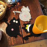 Maxbell Cute Coffee and Tea Drink Coaster Drink Mat for Table Drinks Decor White