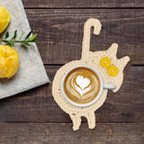 Maxbell Cute Coffee and Tea Drink Coaster Drink Mat for Table Drinks Decor White