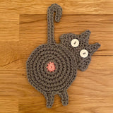 Maxbell Cute Coffee and Tea Drink Coaster Drink Mat for Table Drinks Decor Gray