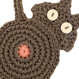 Maxbell Cute Coffee and Tea Drink Coaster Drink Mat for Table Drinks Decor Gray