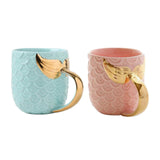 Maxbell 400ml Chocolate Cup with Handle Coffee Cup Tea Mug for Women Girls Boys Blue