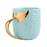 Maxbell 400ml Chocolate Cup with Handle Coffee Cup Tea Mug for Women Girls Boys Blue
