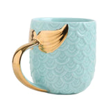 Maxbell 400ml Chocolate Cup with Handle Coffee Cup Tea Mug for Women Girls Boys Blue