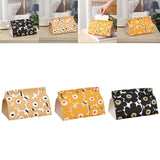 Maxbell Tissue Box Supplies Bedroom PU Leather Accessories Storage Living Room Black