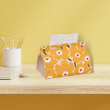 Maxbell Tissue Box Supplies Bedroom PU Leather Accessories Storage Living Room Yellow