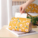 Maxbell Tissue Box Supplies Bedroom PU Leather Accessories Storage Living Room Yellow