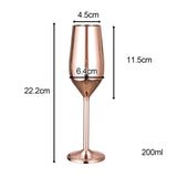 Maxbell Champagne Flute Glasses Stemware Desktop Drinking Vintage Style Copper