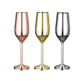 Maxbell Champagne Flute Glasses Stemware Desktop Drinking Vintage Style Copper