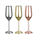 Maxbell Champagne Flute Glasses Stemware Desktop Drinking Vintage Style Copper