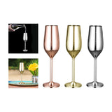 Maxbell Champagne Flute Glasses Stemware Desktop Drinking Vintage Style Copper