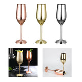 Maxbell Champagne Flute Glasses Stemware Desktop Drinking Vintage Style Copper
