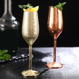 Maxbell Champagne Flute Glasses Stemware Desktop Drinking Vintage Style Copper