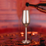 Maxbell Champagne Flute Glasses Stemware Desktop Drinking Vintage Style Copper