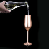 Maxbell Champagne Flute Glasses Stemware Desktop Drinking Vintage Style Copper