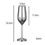 Maxbell Champagne Flute Glasses Stemware Desktop Drinking Vintage Style Argent