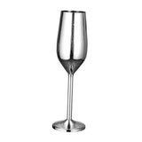 Maxbell Champagne Flute Glasses Stemware Desktop Drinking Vintage Style Argent