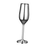 Maxbell Champagne Flute Glasses Stemware Desktop Drinking Vintage Style Argent