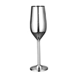 Maxbell Champagne Flute Glasses Stemware Desktop Drinking Vintage Style Argent