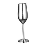 Maxbell Champagne Flute Glasses Stemware Desktop Drinking Vintage Style Argent