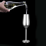 Maxbell Champagne Flute Glasses Stemware Desktop Drinking Vintage Style Argent