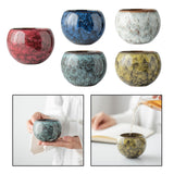 Maxbell Ceramic Tea Cup Drink Drinkware Vintage Style Tabletop Living Room Teacup Red