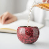 Maxbell Ceramic Tea Cup Drink Drinkware Vintage Style Tabletop Living Room Teacup Red