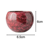 Maxbell Ceramic Tea Cup Drink Drinkware Vintage Style Tabletop Living Room Teacup Red