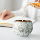 Maxbell Ceramic Tea Cup Drink Drinkware Vintage Style Tabletop Living Room Teacup White