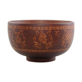 Maxbell Chinese Style Wooden Bowl 13cm Salad Bowl Handcrafted Unique Pattern Durable Style B