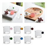 Maxbell Milk Mug Single Layer Creative Transparent for Home Living Room Pink