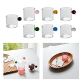 Maxbell Milk Mug Single Layer Creative Transparent for Home Living Room Pink