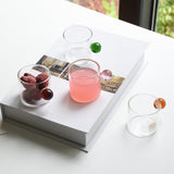Maxbell Milk Mug Single Layer Creative Transparent for Home Living Room Pink