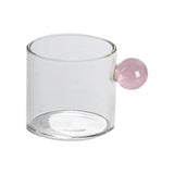 Maxbell Milk Mug Single Layer Creative Transparent for Home Living Room Pink