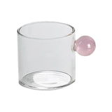 Maxbell Milk Mug Single Layer Creative Transparent for Home Living Room Pink